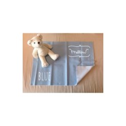 Mellow Quick dry ผ้ารองกันฉี่ ผ้ารองกันน้ำ 100% SIZE L (100x140 CM) Blue