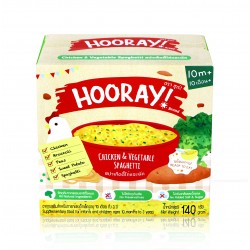HOORAY! 10m สปาเก็ตตี้ไก่และผักบด 140g.