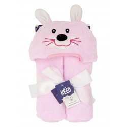 KEED ผ้าขนหนูมีฮูดลายกระต่าย