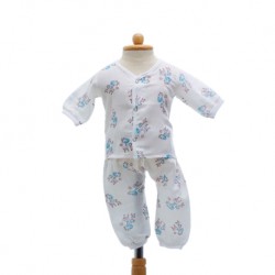Shawn's Baby Long sleeved shirt with trousers Blue Cartoon Giraffe Pattern