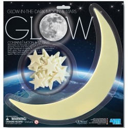 4M Glow In The Dark Moon Star