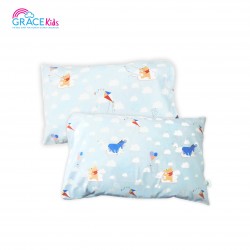 Gracekids ปลอกหมอนหนุนไซด์ L Pooh Lets Fly a kite(blue)(15*23)