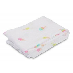 Lulujo Cotton Muslin Swaddle - Ice Cream Social