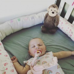 Minene หมอนงูสารพัดประโยชน์ สีครีมดอกชมพู