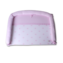 Minene เบาะเปลี่ยนผ้าอ้อม สีขาวชมพูดาว