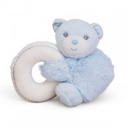 Kaloo ตุ๊กตาห่วงเขย่าหมี  พร้อมถุงผ้า Kaloo Blue