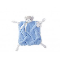 Kaloo ตุ๊กตาผ้ากัดสี่เหลี่ยมหมีสีฟ้า ใช้ฝึกทักษะในการจับ พร้อมกล่องของขวัญ