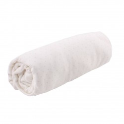 Minene ผ้าปูเตียงเด็กรัดมุม สีครีมเบจจุด