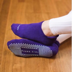 Barre Girl Grip Sock ถุงเท้ากันลื่น รุ่น อีฟครูว์ สีม่วงรอยัล