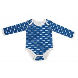 Niovi Organics "Snow Mountain" Blue Bodysuit