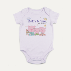 PREVAA BABY บอดี้สูท ลายลูกหมูสามตัว