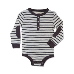 Me and Henry Grey Stripe Onesie