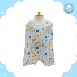 Shawn's Baby Baby Short Sleeve Body Suite Tools Cartoon (Blue/Orange)