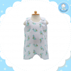 Shawn's Baby Baby Short Sleeve Body Suite Sheep Cartoon (Green)