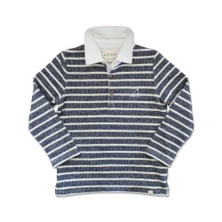 Me and Henry Navy Cream Striped Rugby Top