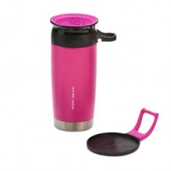 WOW Gear แก้วสแตนเลส WOW Sports ไม่หก ดื่มได้360องศา ความจุ400ml (สีชมพู)