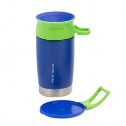 WOW Gear แก้วสแตนเลส WOW Sports ไม่หก ดื่มได้360องศา ความจุ300ml (สีน้ำเงิน)