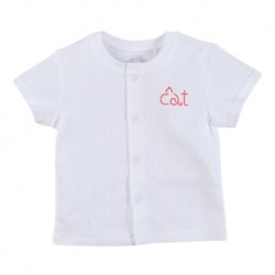 Palette of Apparel - เสื้อผ่าหน้าแขนสั้นเด็กอ่อน สีแดง