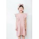 Allday Pink shot dress with headband size 6-7 y