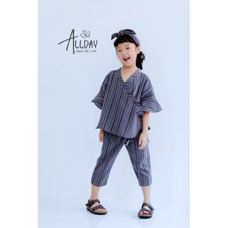 Allday Japanese style set with headband for girl size 3-4 y