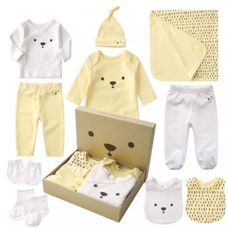 Baby Glenn Shop ชุดเด็กเซ็ทเเรกเกิด ลายหมี (10 pc.) Born Gift Box
