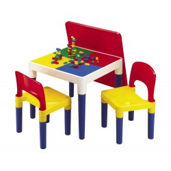 DELSUN Building Block Table & 2 Chairs
