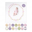 Lulujo Baby’s First Year Cotton Muslin Swaddle &  14 Cards Set - Isn't she Lovely 