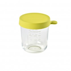 Beaba - กระปุกแก้ว ฝาสูญญากาศ 250 MI สีเหลือง