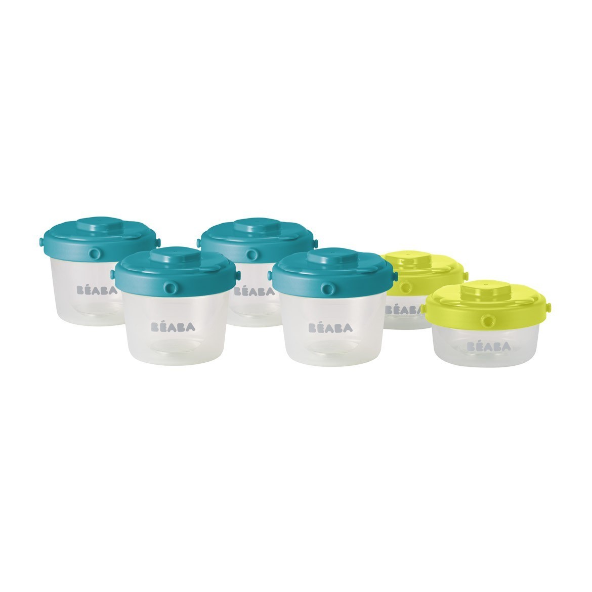 Beaba MultiPortions Silicone 6x90ml Neon : Next Day Delivery