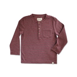 Me and Henry Burgundy Striped Tee 