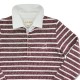 Me and Henry Burgundy Cream Striped Rugby Top