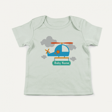 PREVAA BABY SHIRT Design Blue Helicopter 