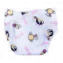 Shawn's Baby กางเกงผ้าอ้อมจั๊มขา ลายการ์ตูนรูปผึ้ง สีชมพู